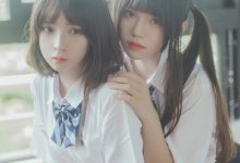萝莉风COS 桜桃喵&疯猫ss – JK百合 [43P]-美图岛