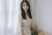 清新温婉美女碎花裙气质写真图片-美图岛