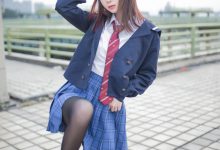[Cosplay]疯猫ss – 天台JK-美图岛