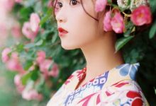 和服美女娇嫩可人户外写真图片-美图岛