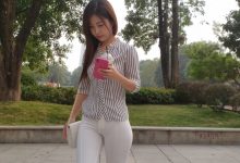 都市丽人紧身白裤长腿肥臀美女【10V/11.83G】-美图岛
