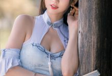 kyokyo沉迷汉堡王 - 蓝色旗袍 [24P-102MB]-美图岛