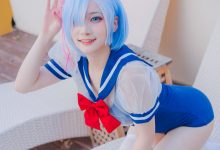 幼愛Youmeko –  蕾姆泳装 [18P-49MB]-美图岛