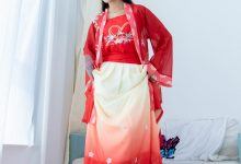 物恋传媒 NO.2386 岚岚-布鞋、短白丝（仅打底）、红色船袜（叠穿）、汉服、模仿舞步，脚玩伞柄剧情[179P-1V-5.8G]-美图岛