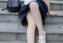 丝恋摄影 NO.016 泡芙-白色衬衫 jk短裙 肉色薄丝 白色帆布鞋[290P+1V／5.18GB]-美图岛